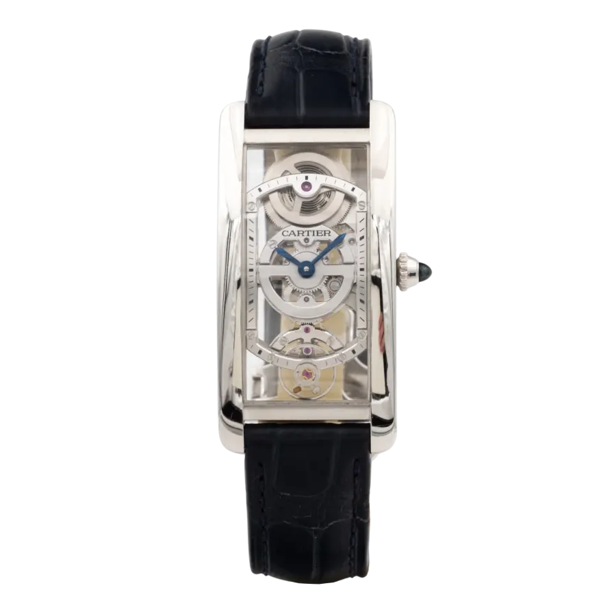 Cartier Tank Cintrée Squelette Réf: WHTA0009
