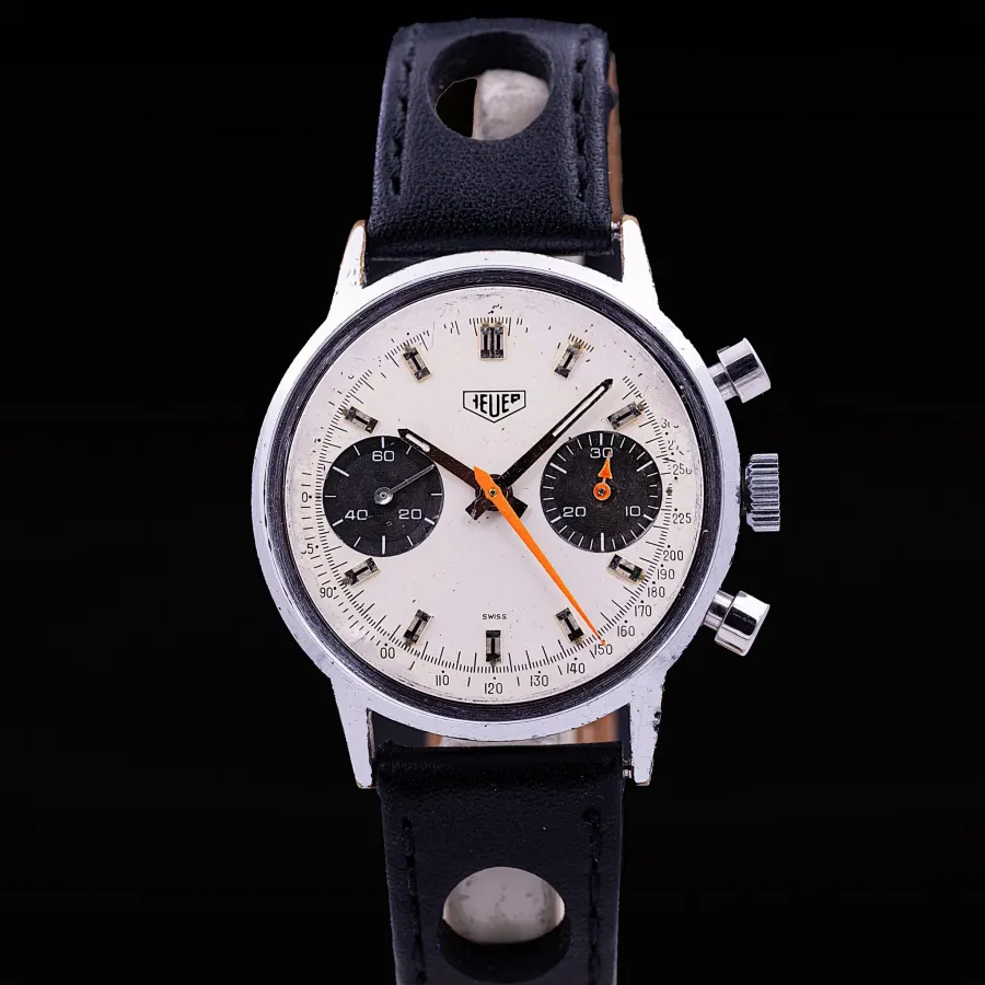 Heuer Chronographe 2 compteurs Métal Chromé, circa 1970