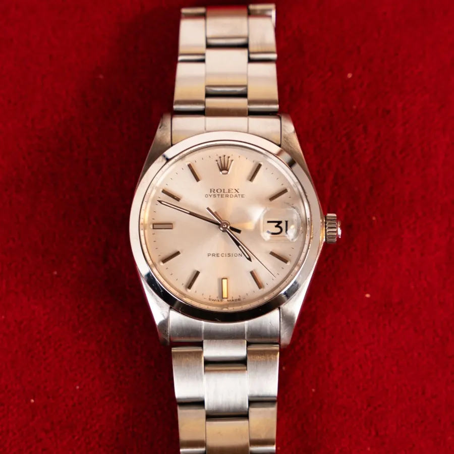 Rolex Oysterdate Precision — Acier, années 1970, cadran silver
