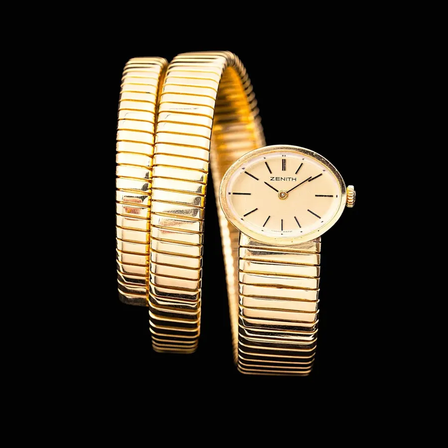 Zenith Lady Ovale "tubogas" 2 Tours Or