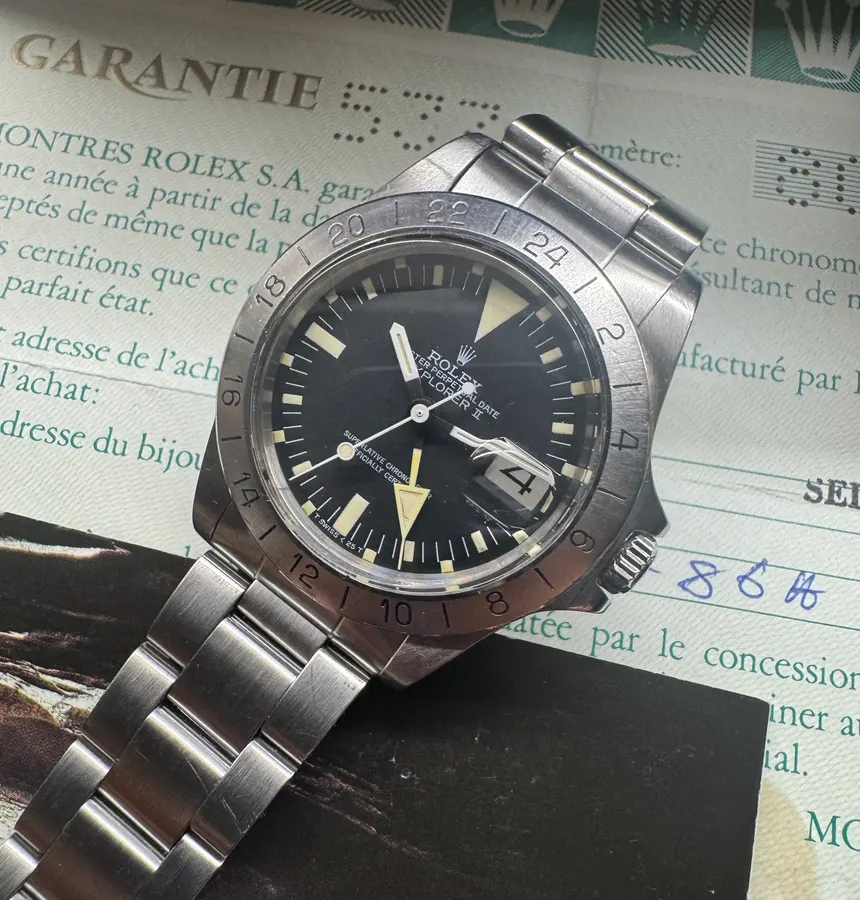 Rolex Explorer II Freccione Albino Full Set