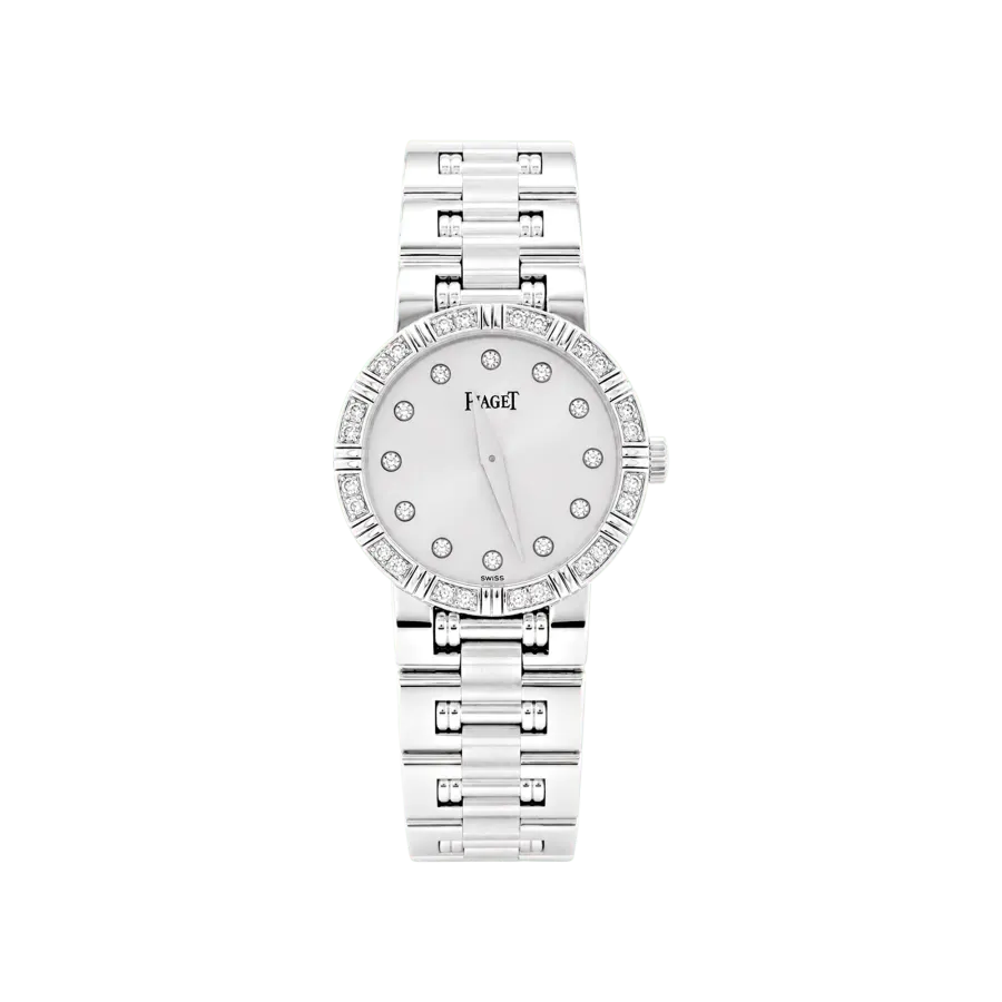 Piaget "Dancer", or blanc, diamants.