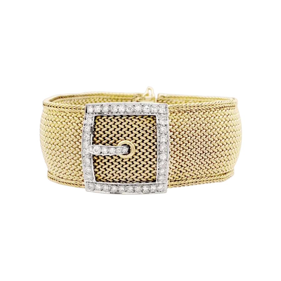 Jaeger-LeCoultre secrète , « Ceinture », or jaune, or blanc, diamants.