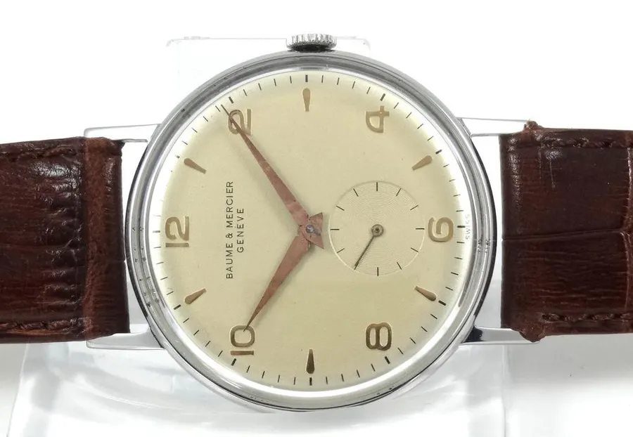 Baume & Mercier Style Calatrava acier taille Jumbo Année 50