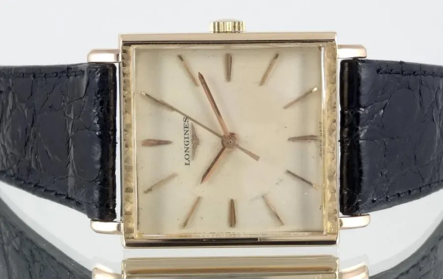 Longines Carré or rose Circa 1950 Jumbo