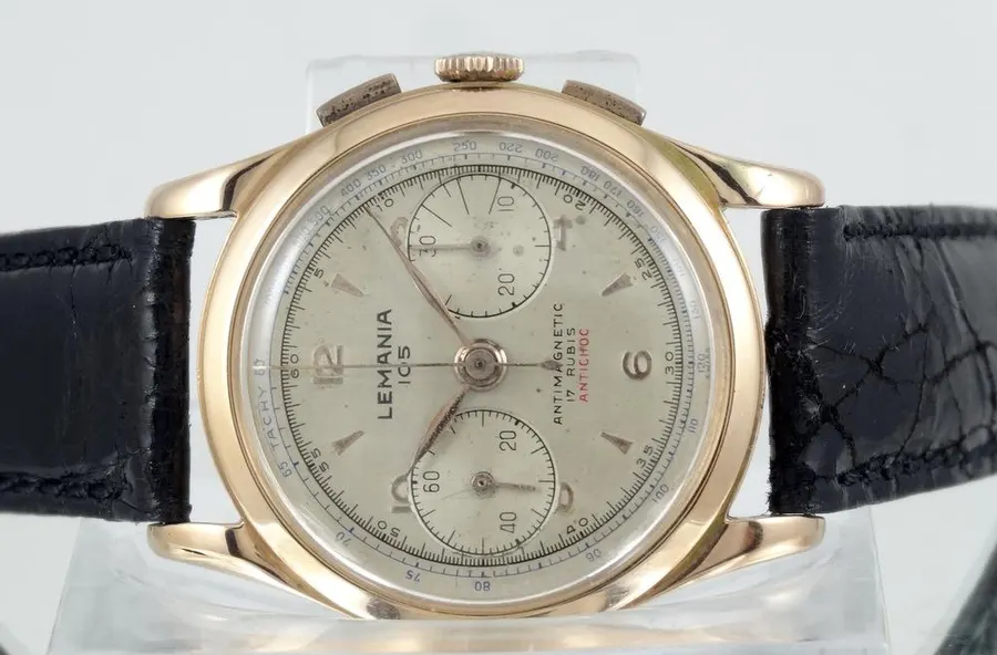 Lemania Chrono Rose Gold Antimagnetic Circa 1940