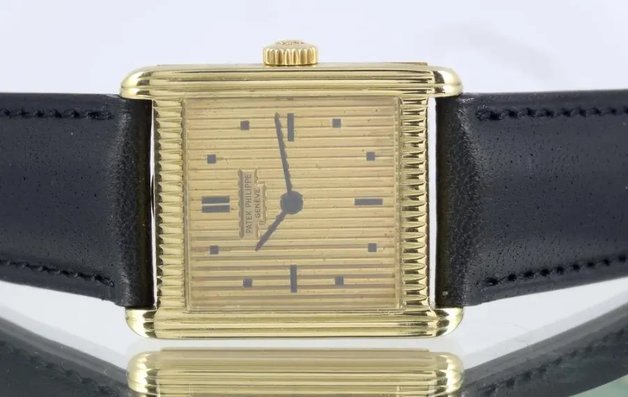 Patek Philippe Carré Or jaune Cadran strié