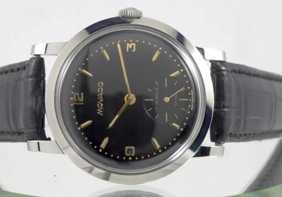 Movado Solo Tempo cadran noir laqué