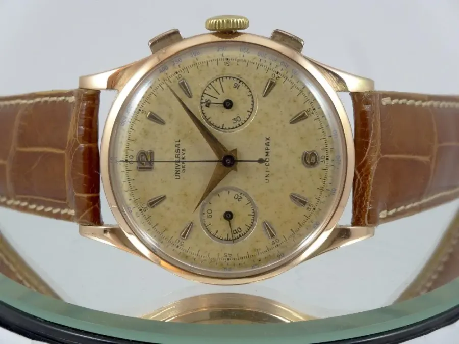 Universal Genève Chrono Uni-Compax Jumbo Or rose