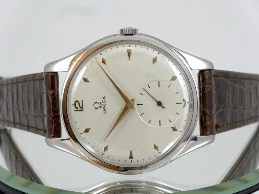 Omega Style Calatrava Acier 38mm index pointe Diamants