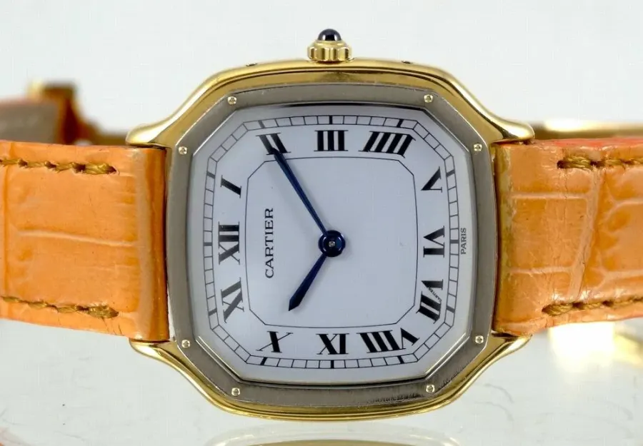 Cartier Santos Octogonale or blanc & Or jaune extra plate