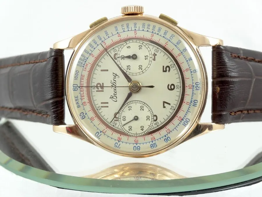 Breitling Chrono 2 compteurs Grande Taille 38mm Or rose