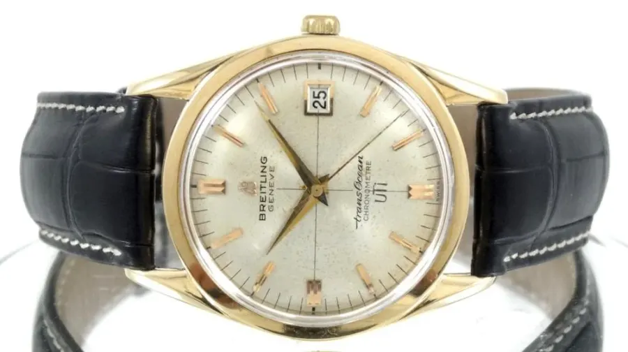 Breitling solo Date Trans-Ocean or jaune 35mm