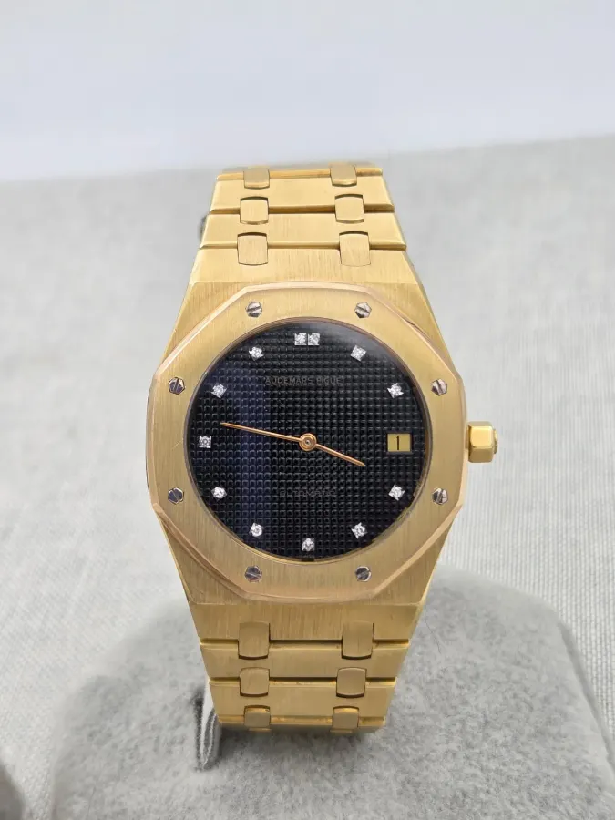 Audemars Piguet Royal Oak Jumbo Extremely Rare black diamonds dial 5402ba