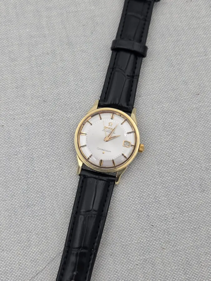 Omega Constellation Pie-pan dogleg gold cap constellation (463)