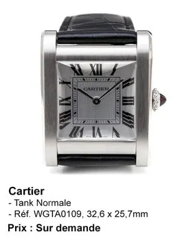 Cartier Tank Normale Platinum