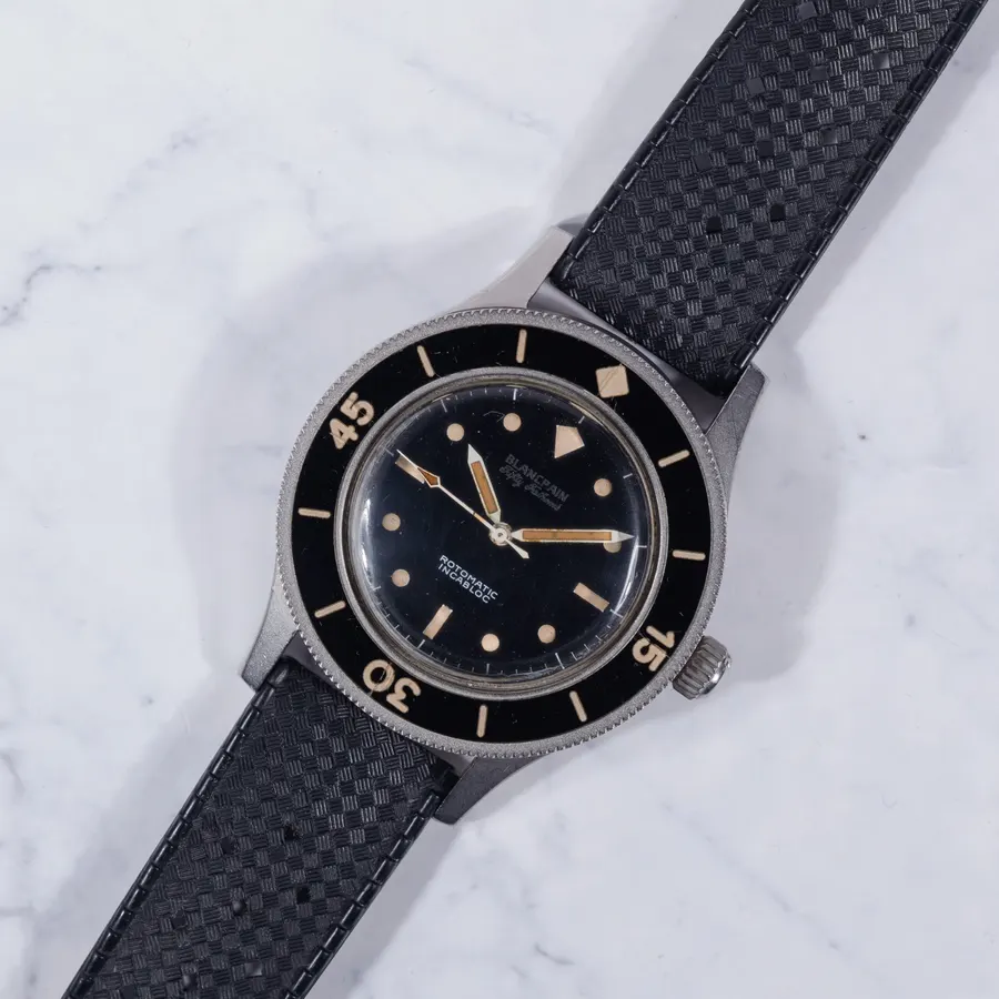 Blancpain fifty fathoms rotomatic incabloc radium dial early 1950’s