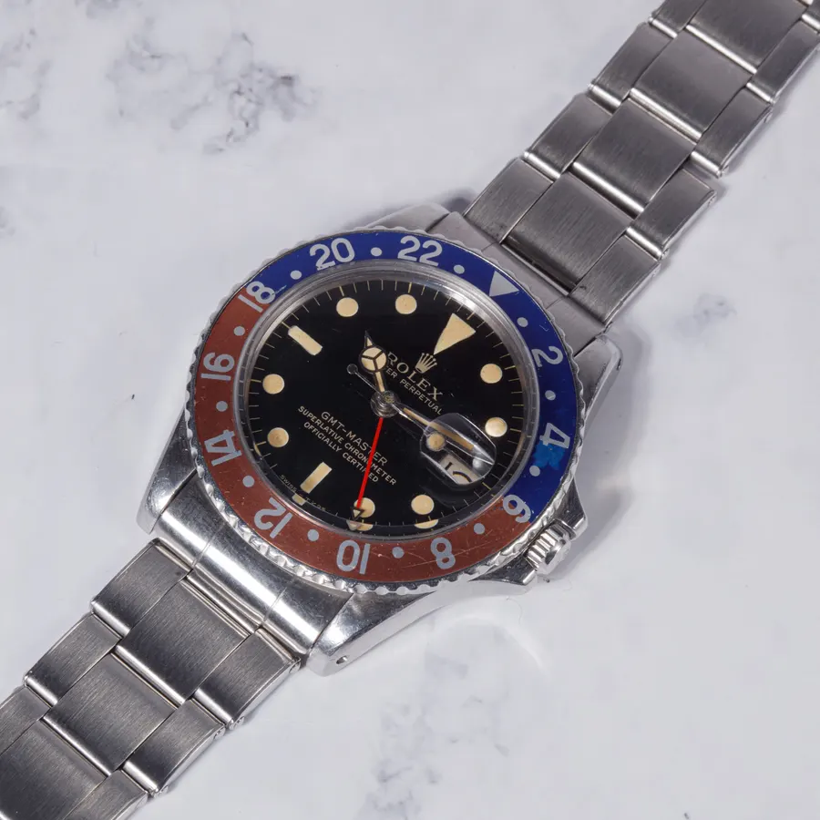 Rolex gmt master ref 1675 gilt perfect full set with special backcase serial inside from 1966