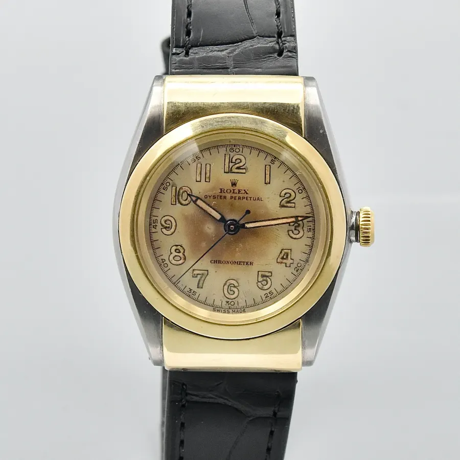 Rolex Bubble Back Hooded Stainless Steel and Gold