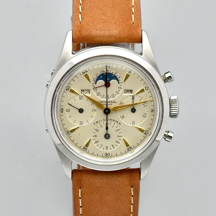 Universal Genève Universal Geneve Tri-Compax Waterproof 2 Stainless Steel