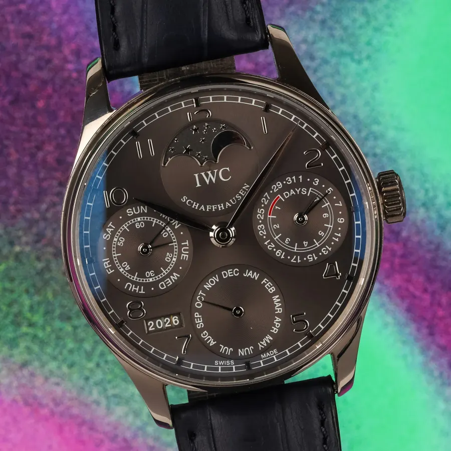 IWC 2015 Portugieser Perpetual Calendar White Gold & Ardoise Dial ref: IW502218 Full set & 2023 Service